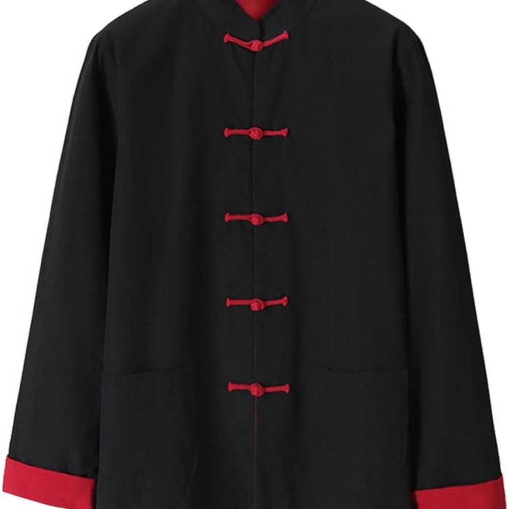 Black and Red Martial Arts Kung Fu Jacket
